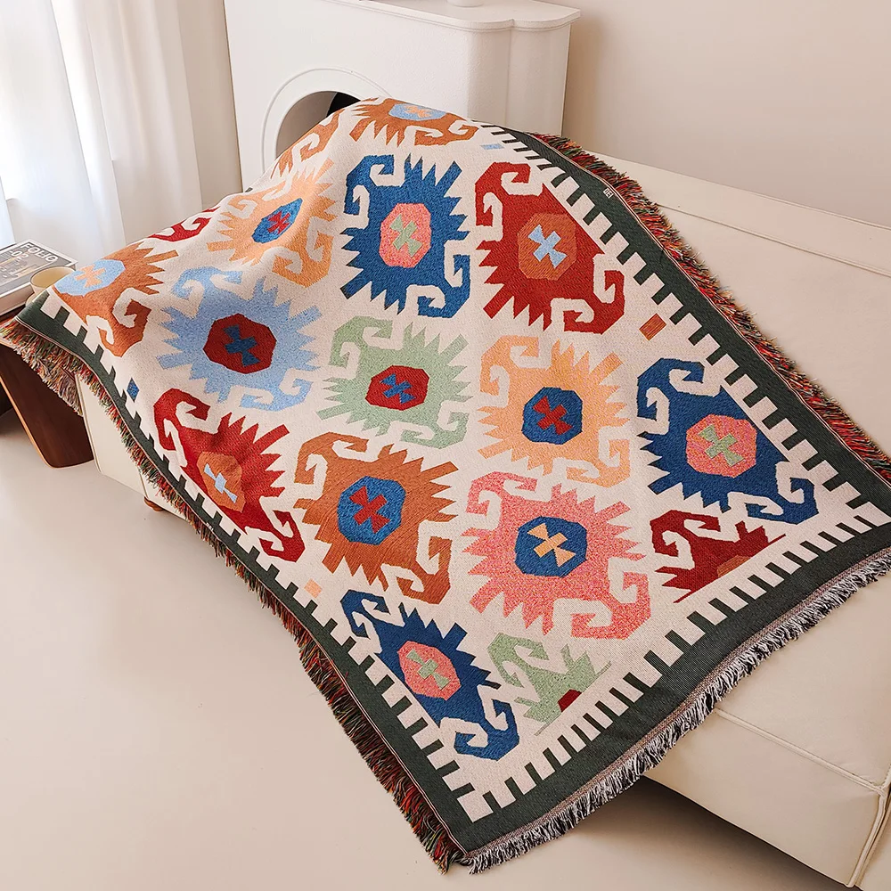 Boho Throw Blanket Fringe - New Sofa Blanket, Boho Throw Blanket