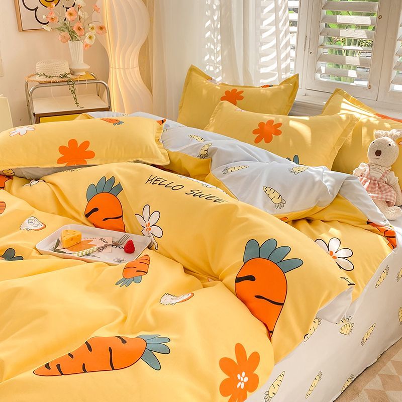 Duvet Cover Sets With Zipper - Cute Carrot Duvet Cover Set with