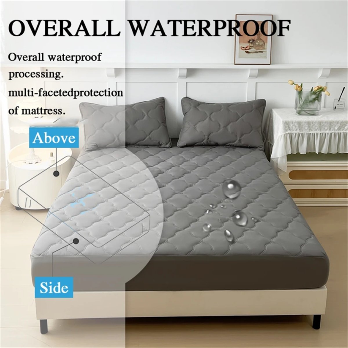 Waterproof Mattress Protector Breathable - Learned- Waterproof Fitted Bed Sheets, Mattress