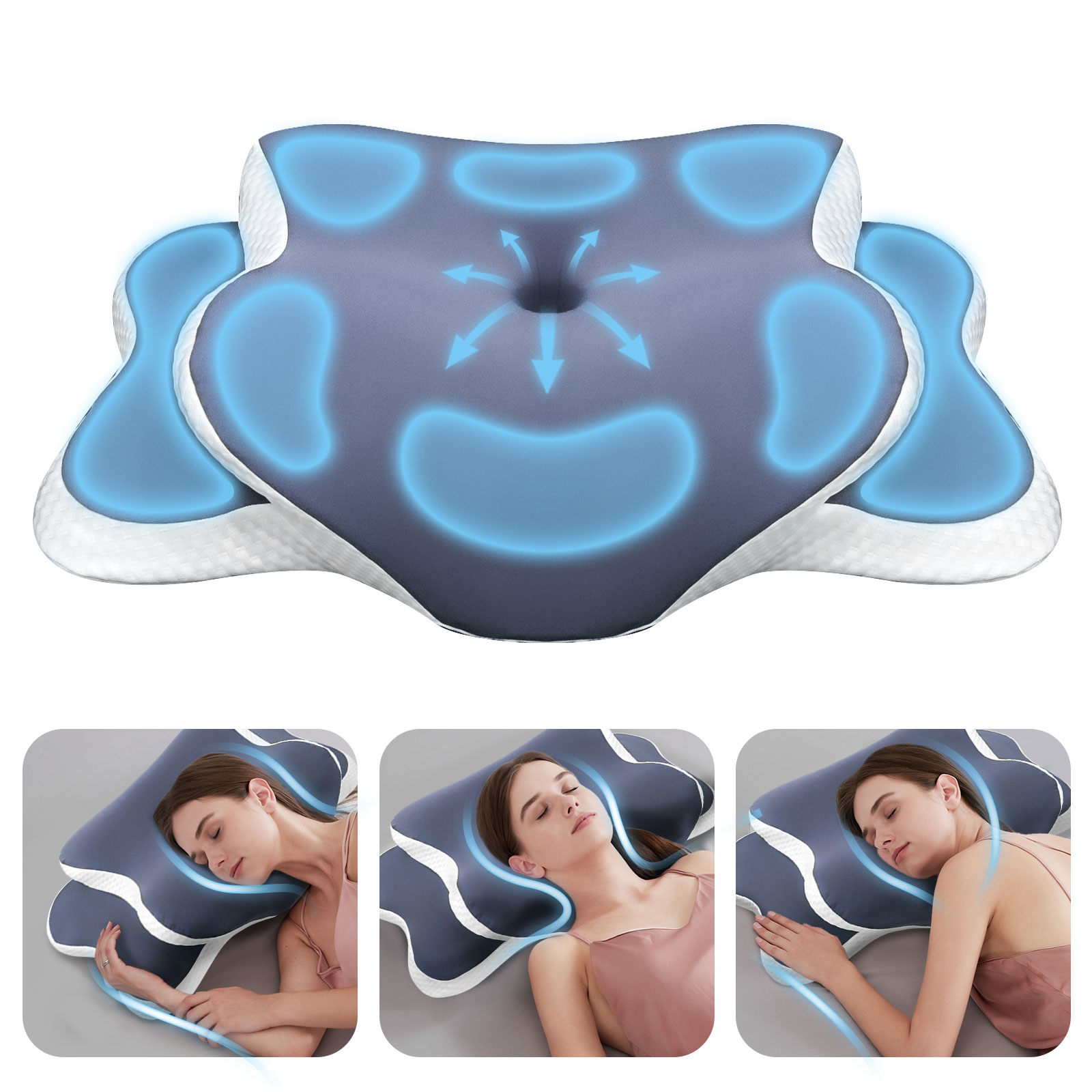 Memory Foam Orthopedic Pillow Neck Pain - Memory Foam Pillow Cervical Pillow Neck