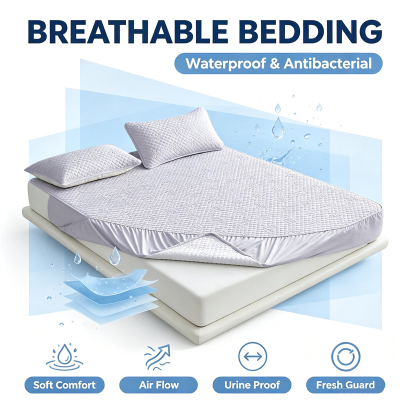 Waterproof Mattress Protector Breathable - Waterproof Embossed Mattress Cover Quilted Bed
