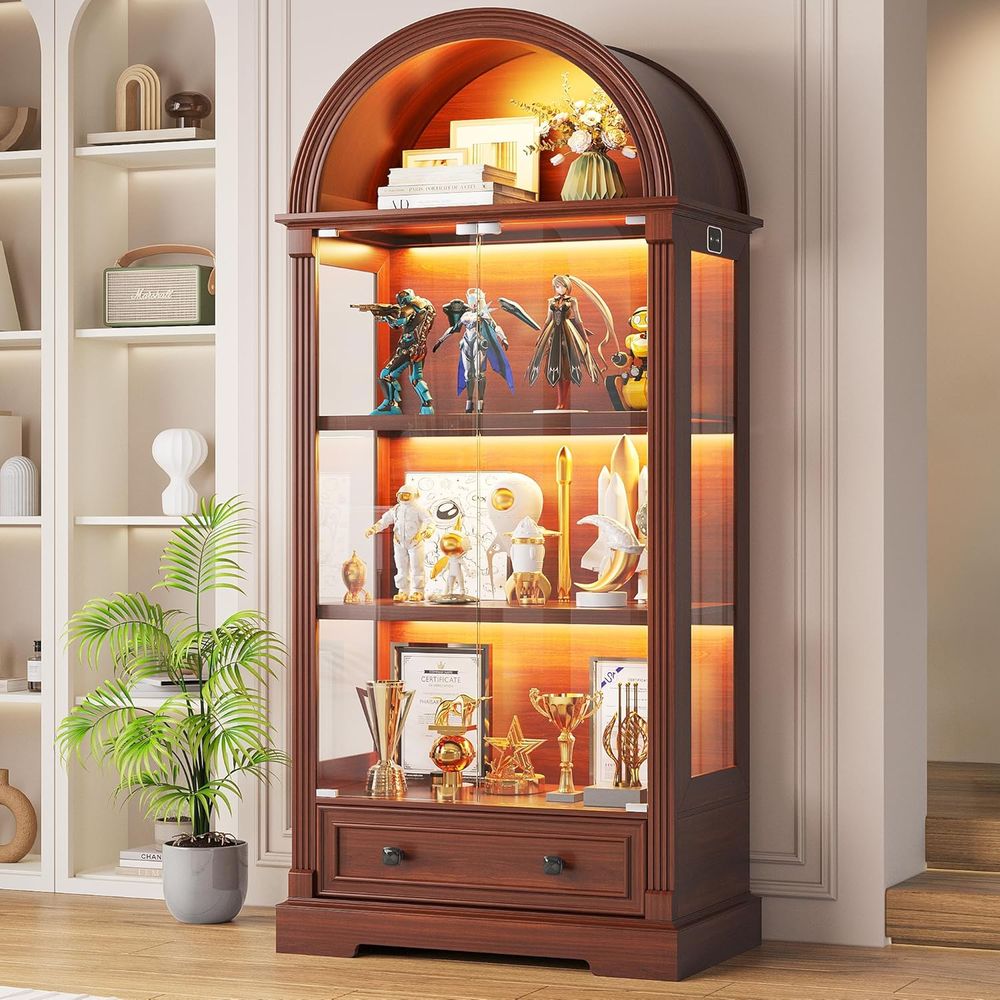 Lighting - Curio Cabinet with Glass Do& LED