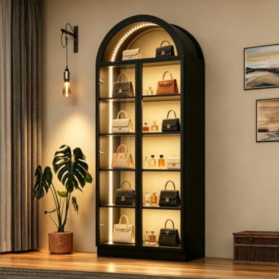 Lighting - Arch display cabinet for living room