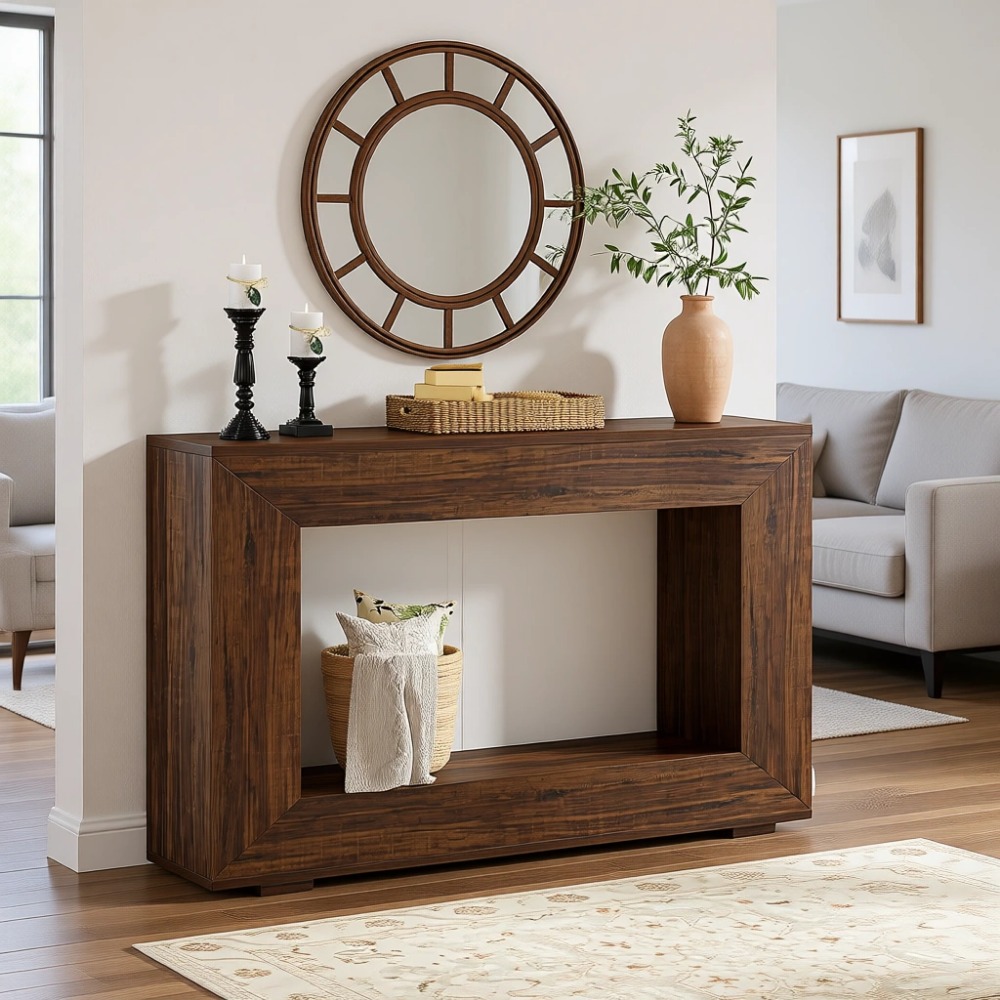 Storage & Organization - 47 Inch Farmhouse Console Table with