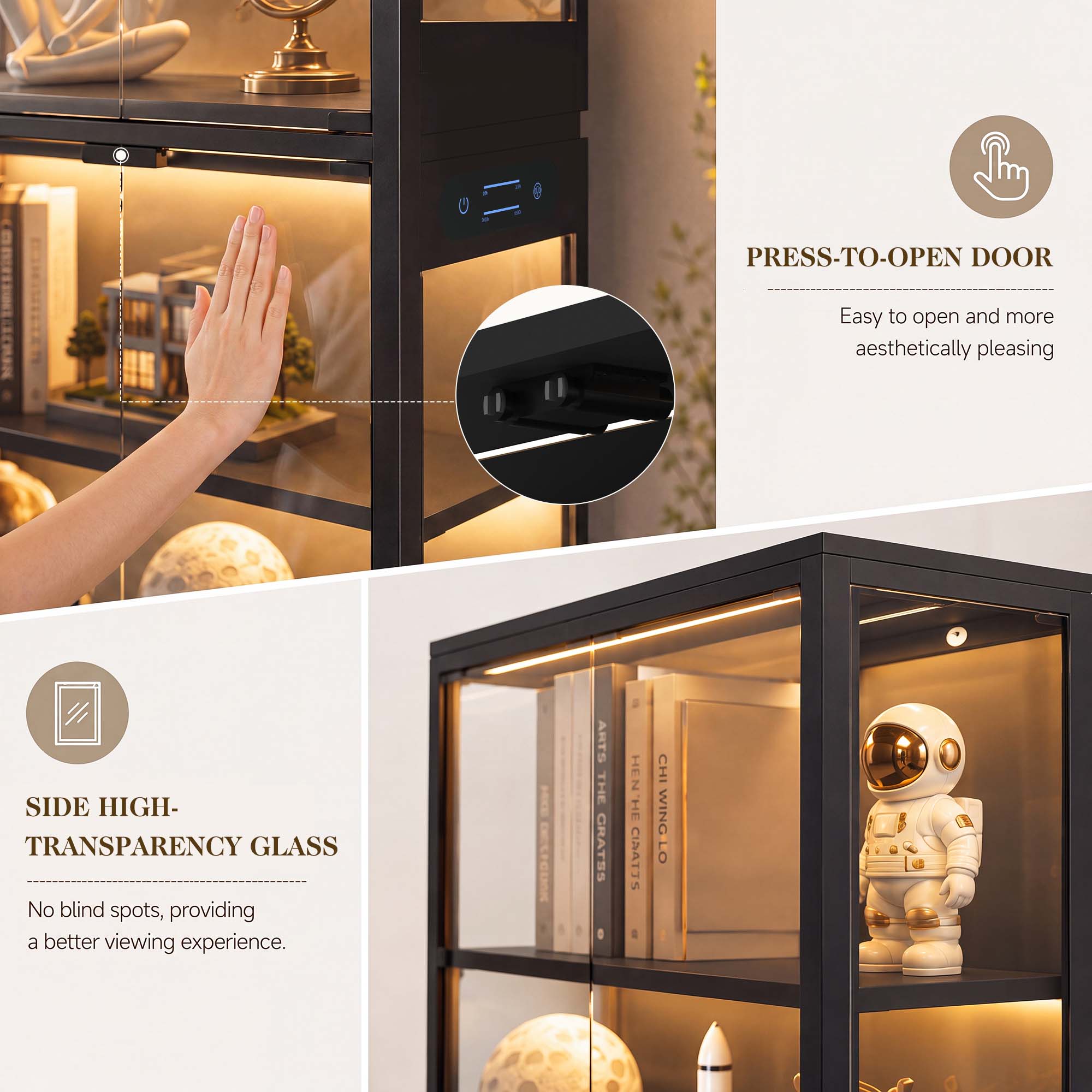 TCGBKAF 5‑Tier Display Cabinet - Storage & Organization recension och pris