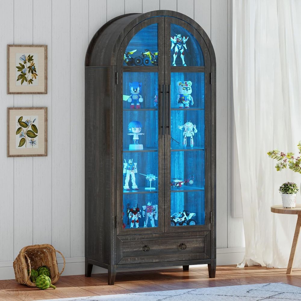 73 Arched Glass Display Cabine - Lighting recension och pris