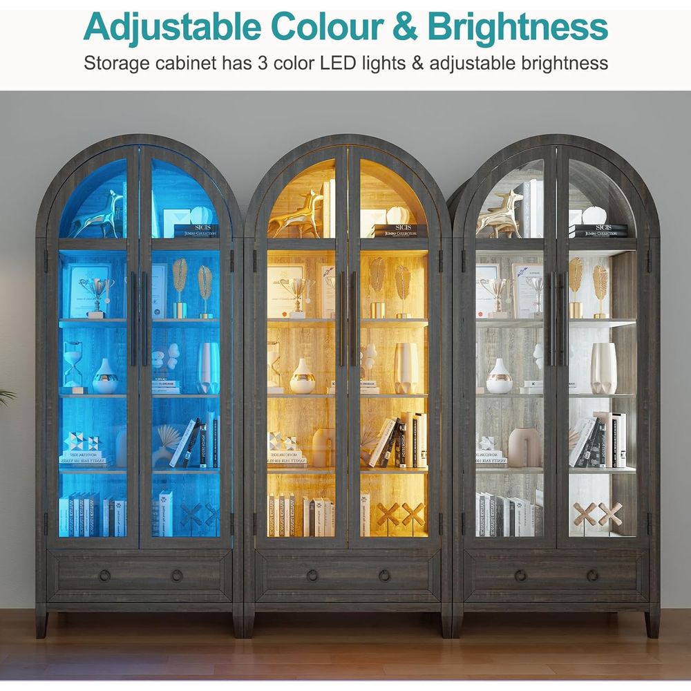 73 Arched Glass Display Cabine - Lighting recension och pris