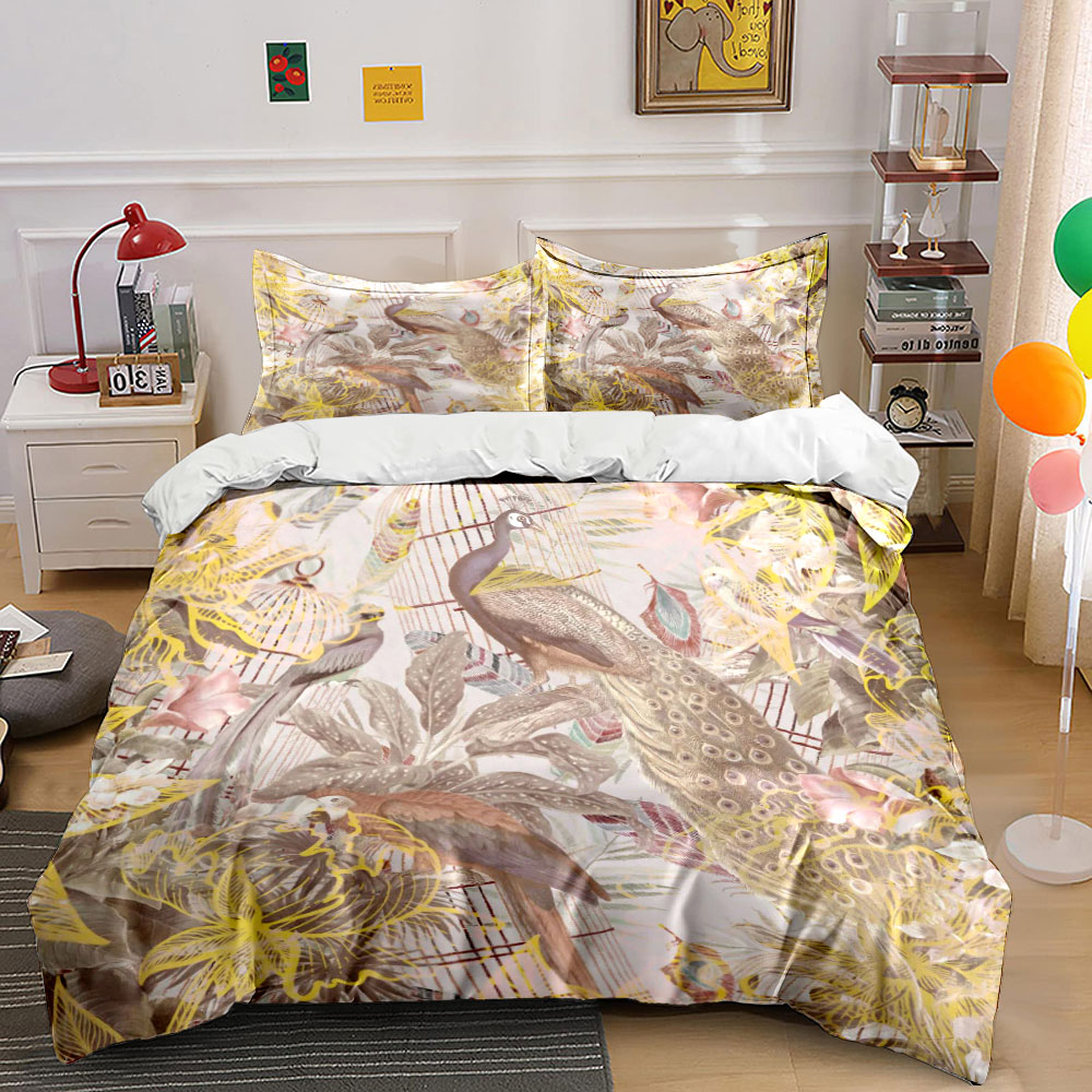 Vintage Peacock Birdcage Beddi - Aesthetic Floral Duvet Cover recension och pris