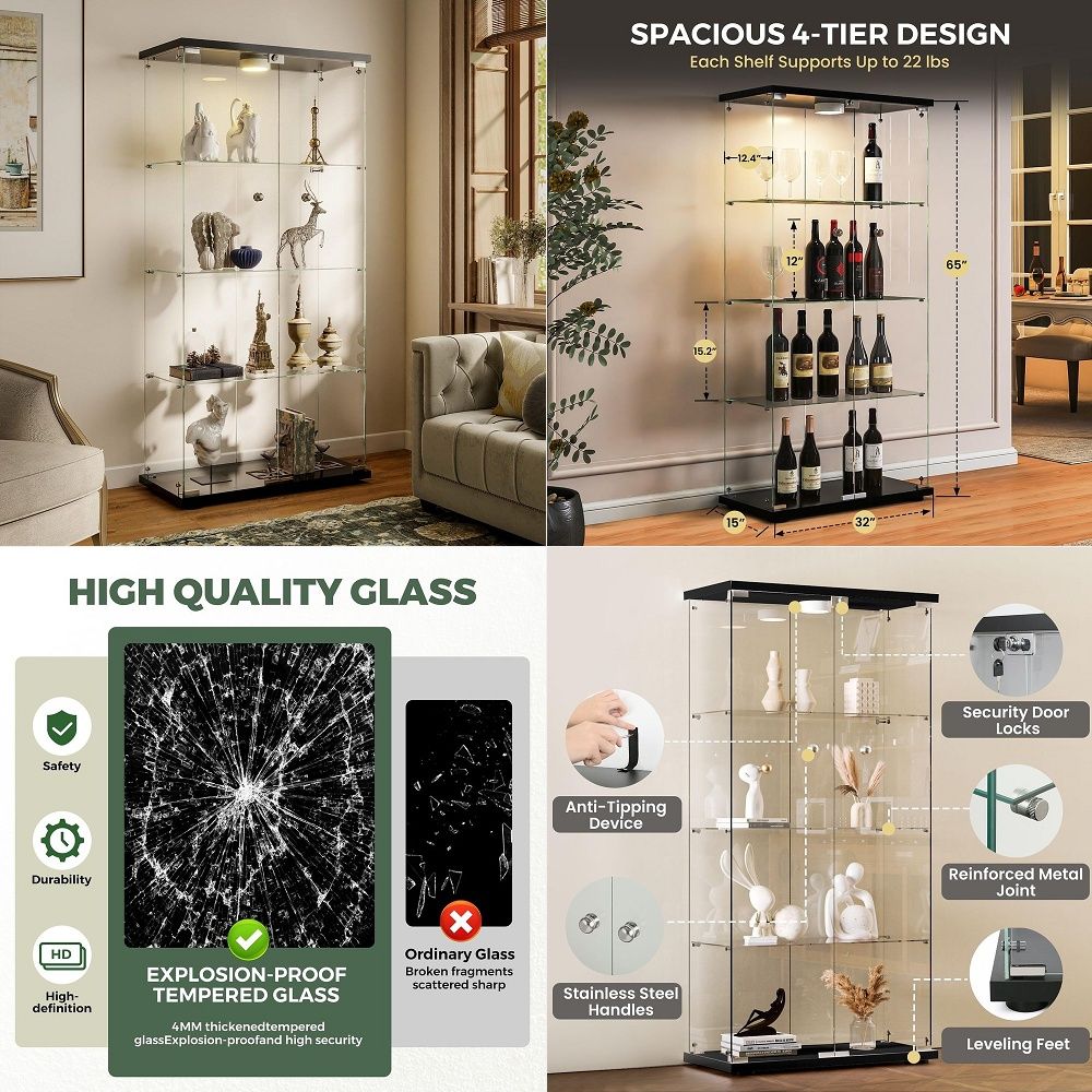 Display Cabinet with LED Light - Lighting recension och pris