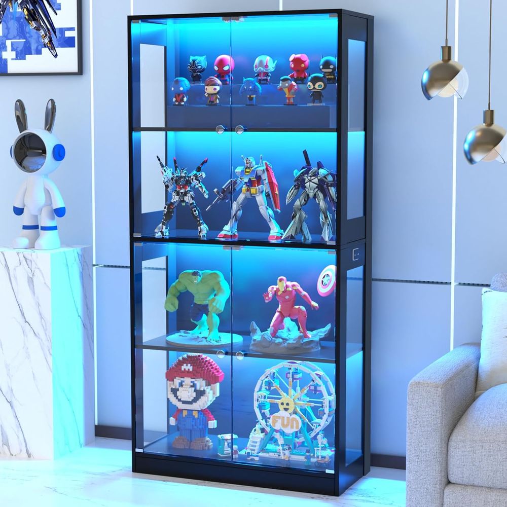 65 Glass Door Display Cabinet, - Storage & Organization recension och pris