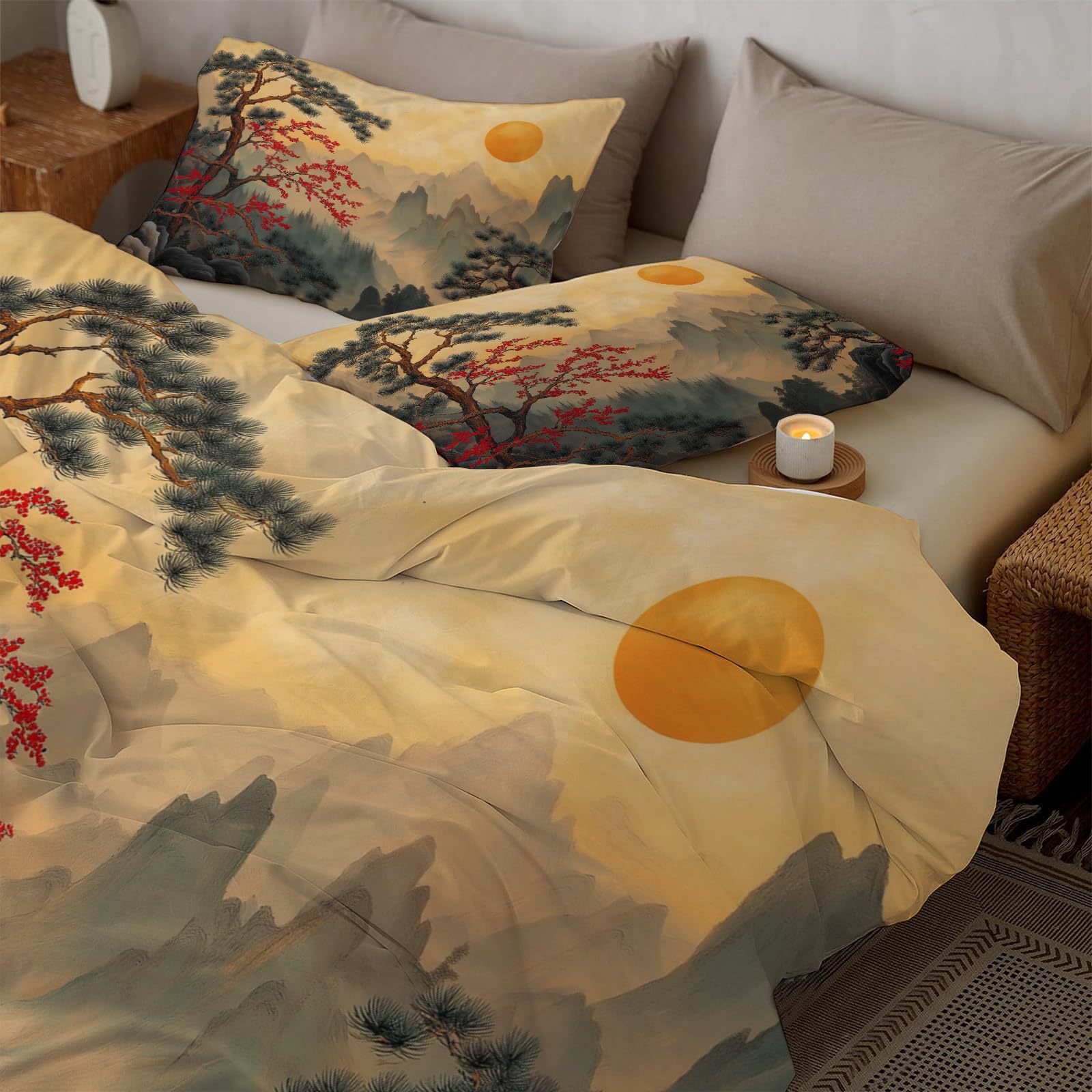 Japanese Style Waves Queen Duv - Duvet Cover Sets With Zipper recension och pris