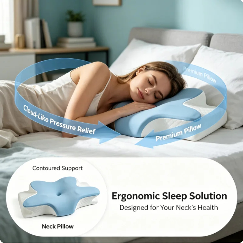 Breathable Cooling Memory Foam - Memory Foam Orthopedic Pillow Neck Pain recension och pris