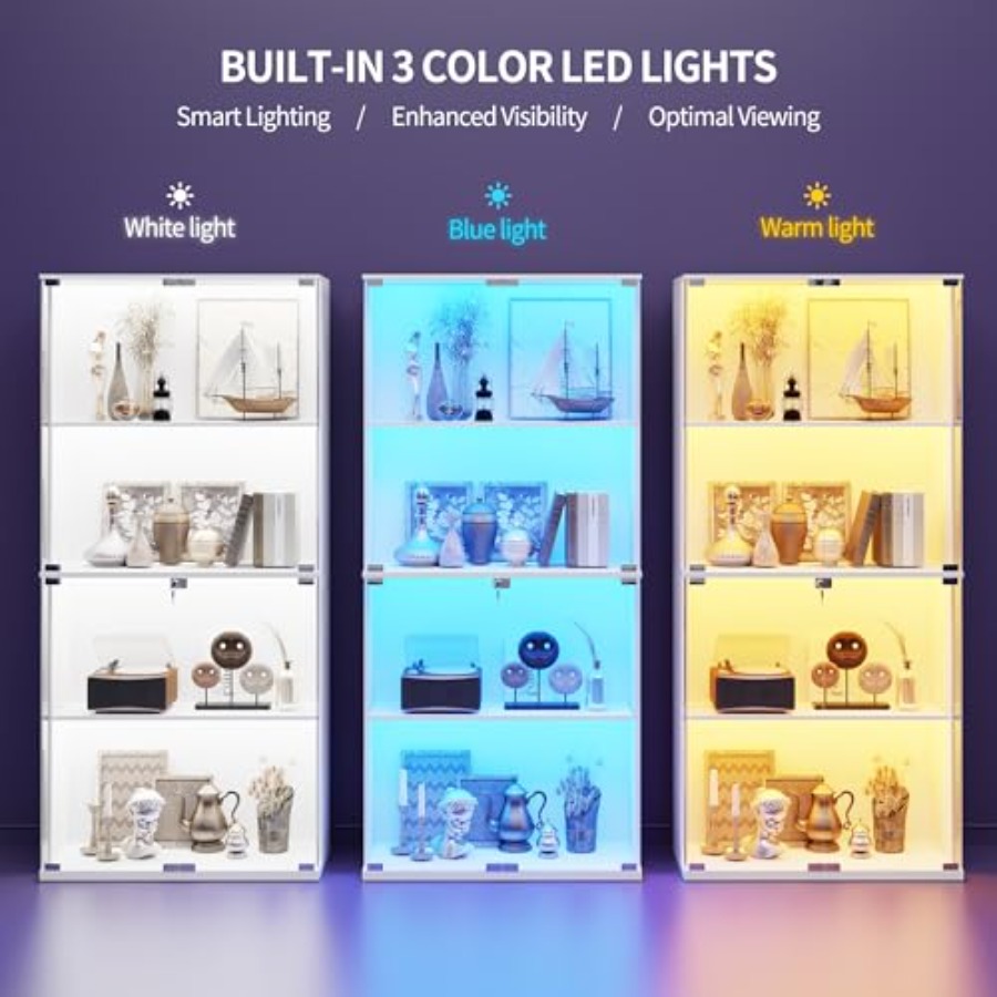 66 Glass Display Cabinet for C - Storage & Organization recension och pris