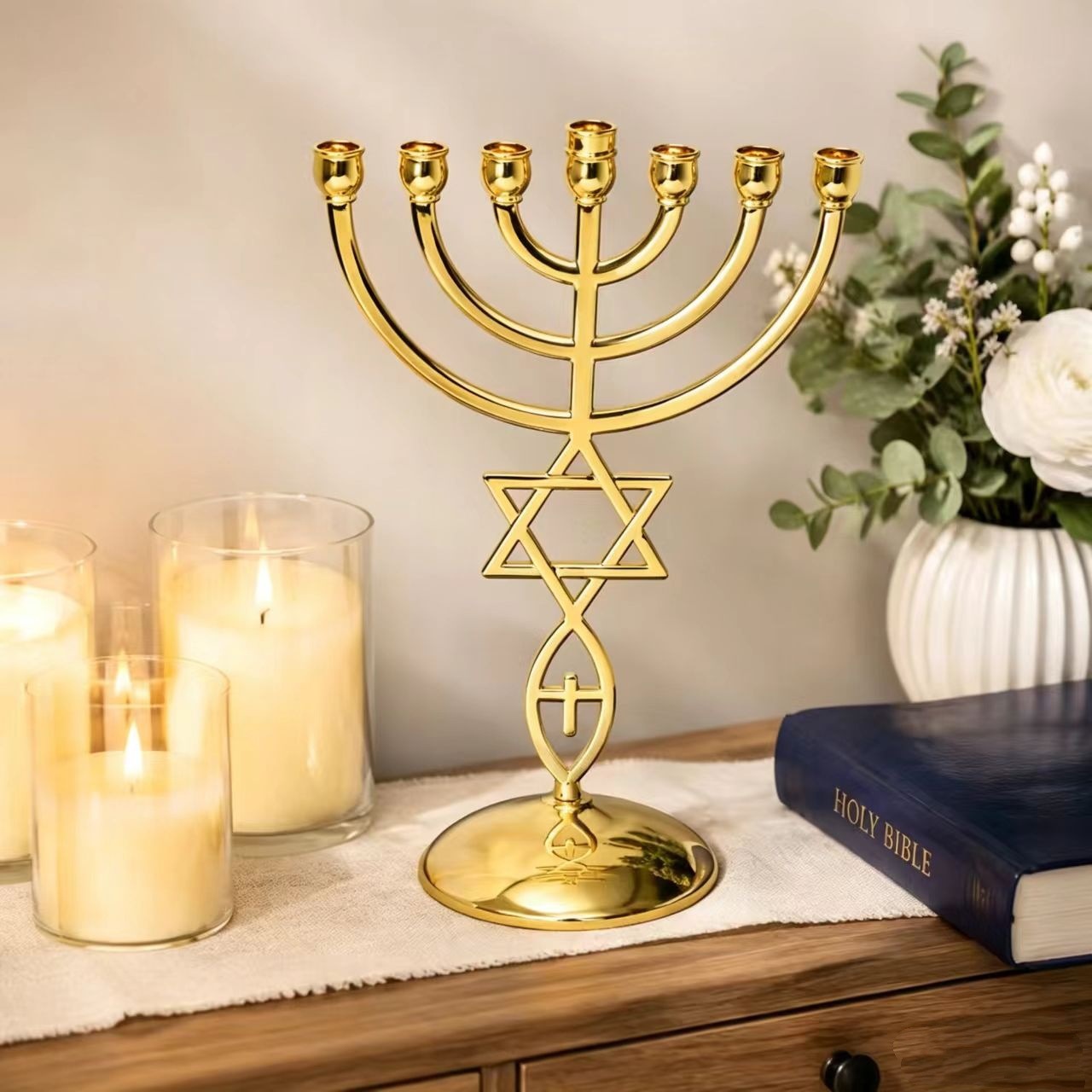 Hanukkah Seven-Headed Candle H - Home Decor recension och pris