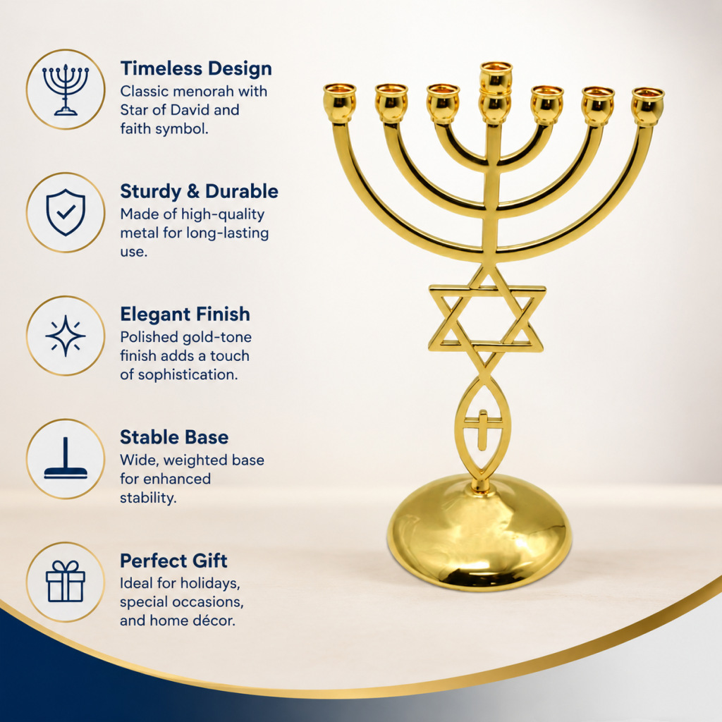 Hanukkah Seven-Headed Candle H - Home Decor recension och pris