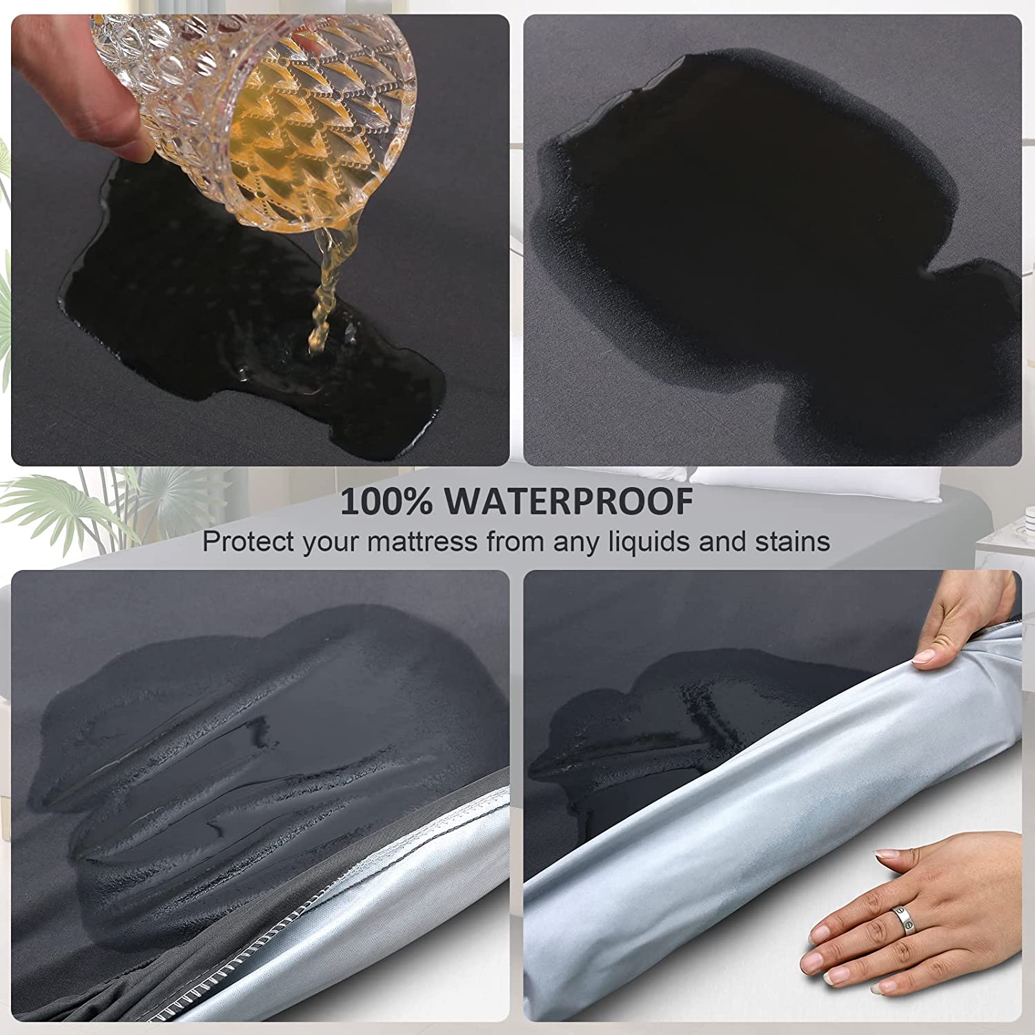 Solid Mattress Protector Water - Waterproof Mattress Protector Breathable recension och pris