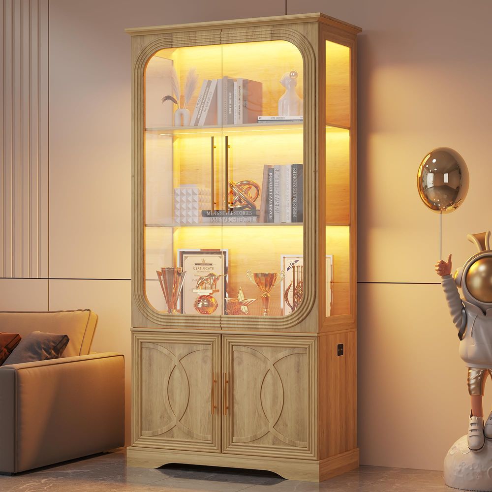Display Cabinet with Glass Doo - Storage & Organization recension och pris
