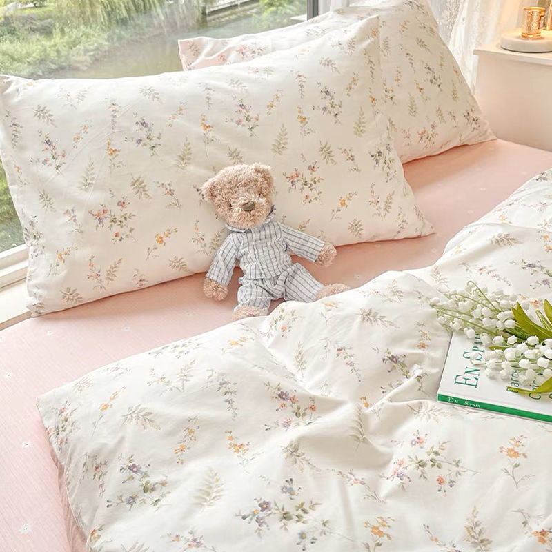 Ins Pink Flowers Bedding Set F - Aesthetic Floral Duvet Cover recension och pris