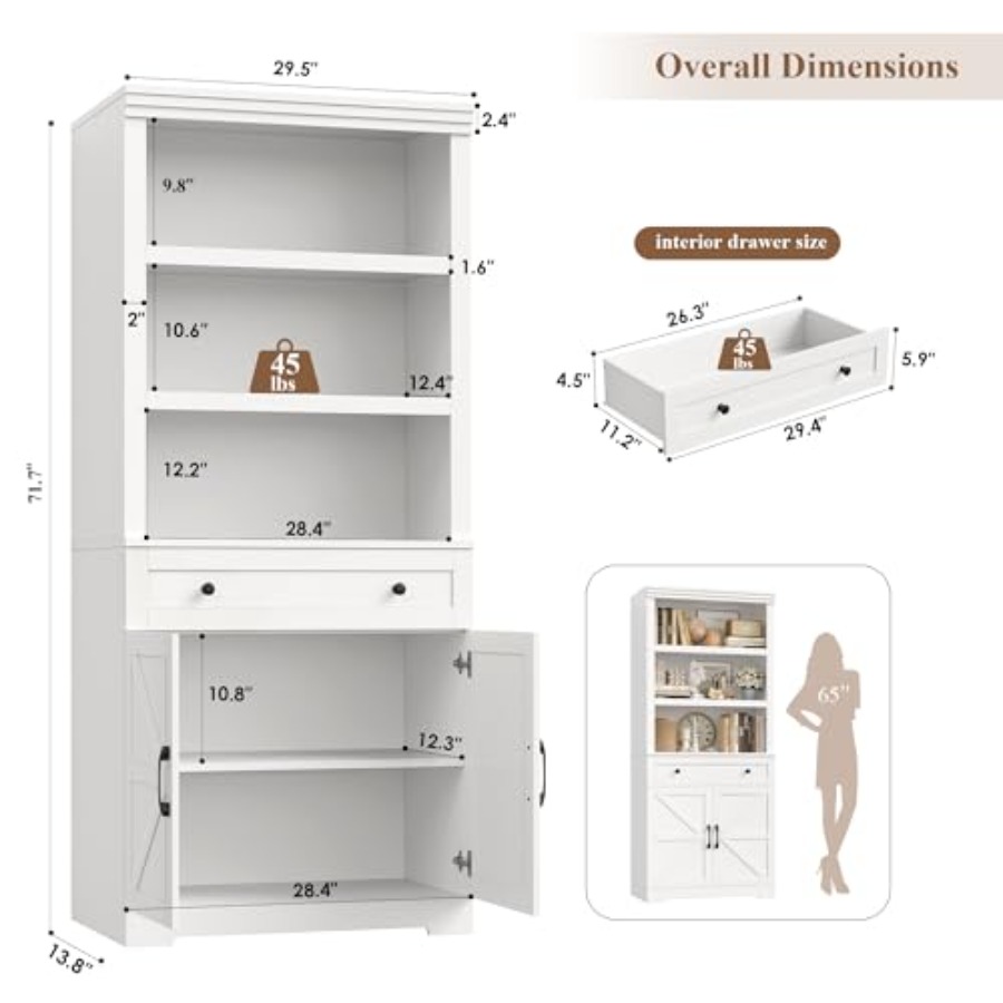 72H Bookshelf with Storage for - Storage & Organization recension och pris