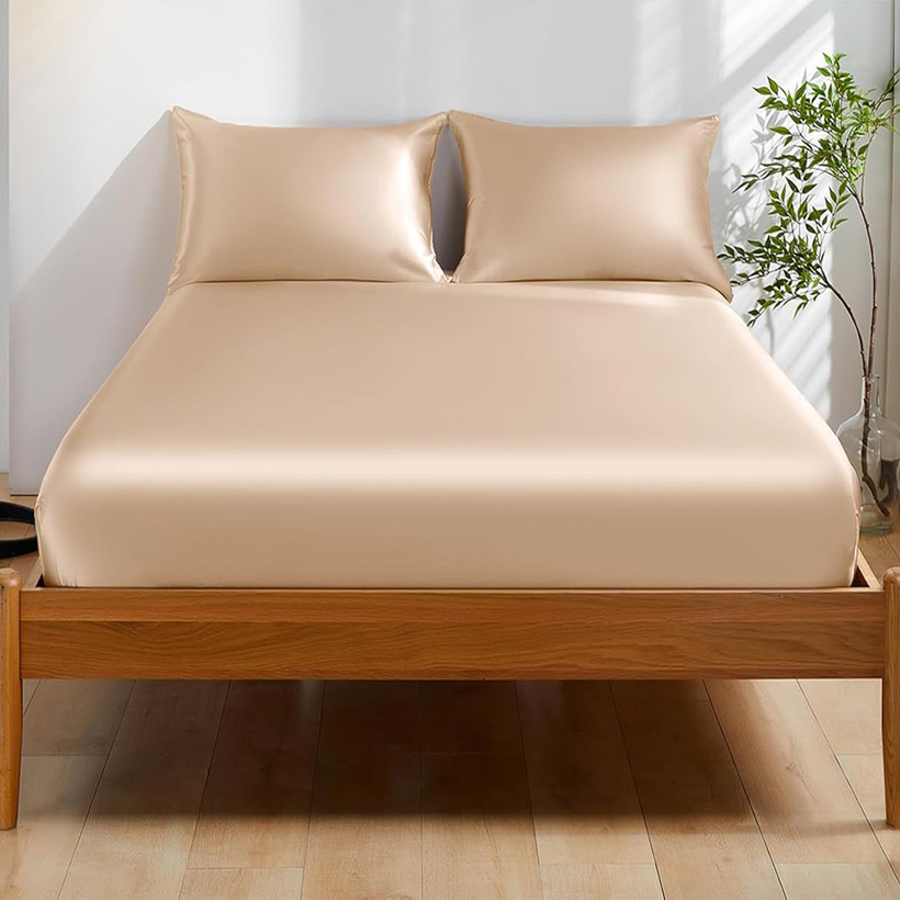 100% Mulberry Silk Fitted Shee - Fitted Bed Sheets Deep Pocket recension och pris
