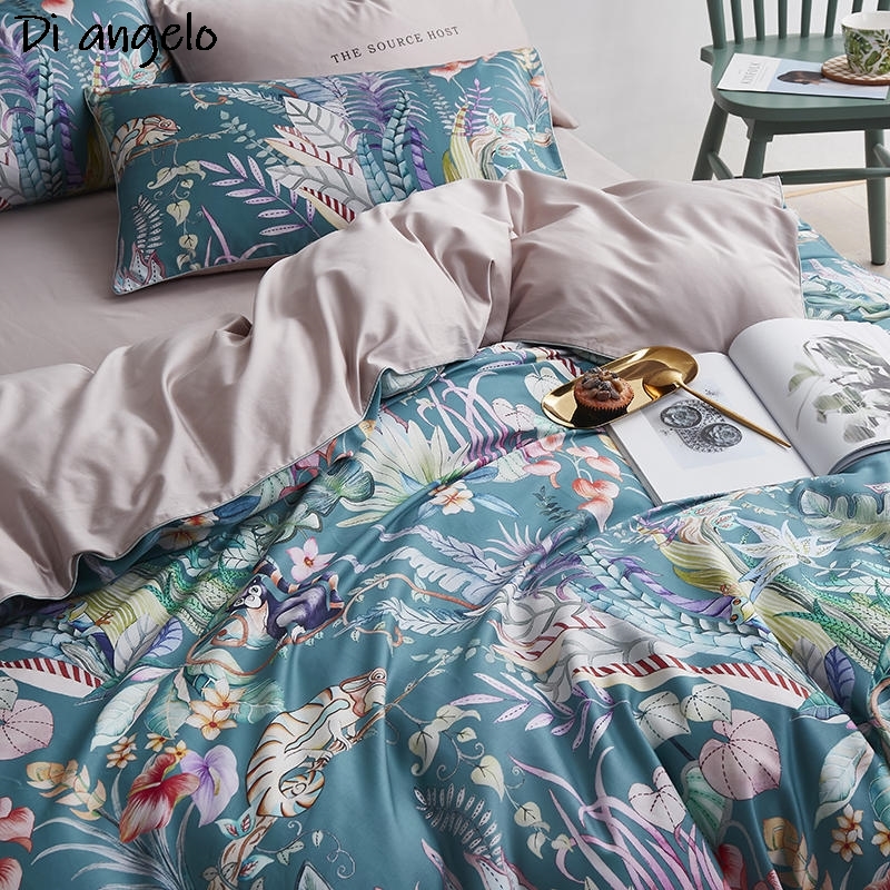 600TC 4Pcs Egyptian Cotton Flo - Aesthetic Floral Duvet Cover recension och pris