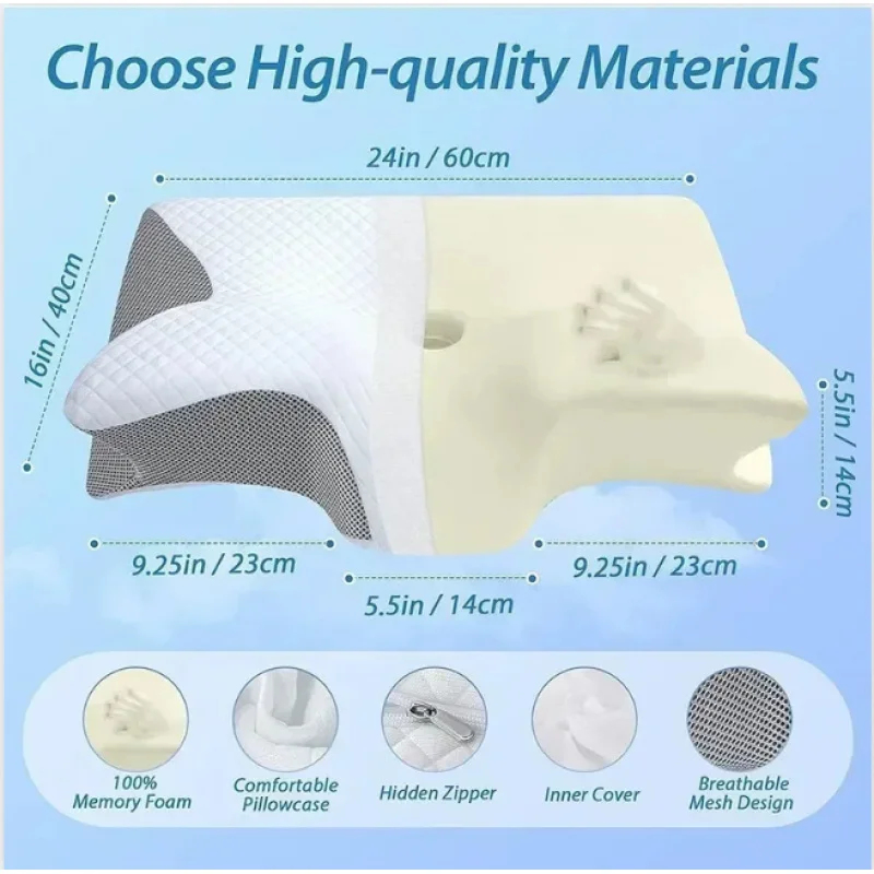 Neck Pain Relief Memory Foam C - Memory Foam Orthopedic Pillow Neck Pain recension och pris