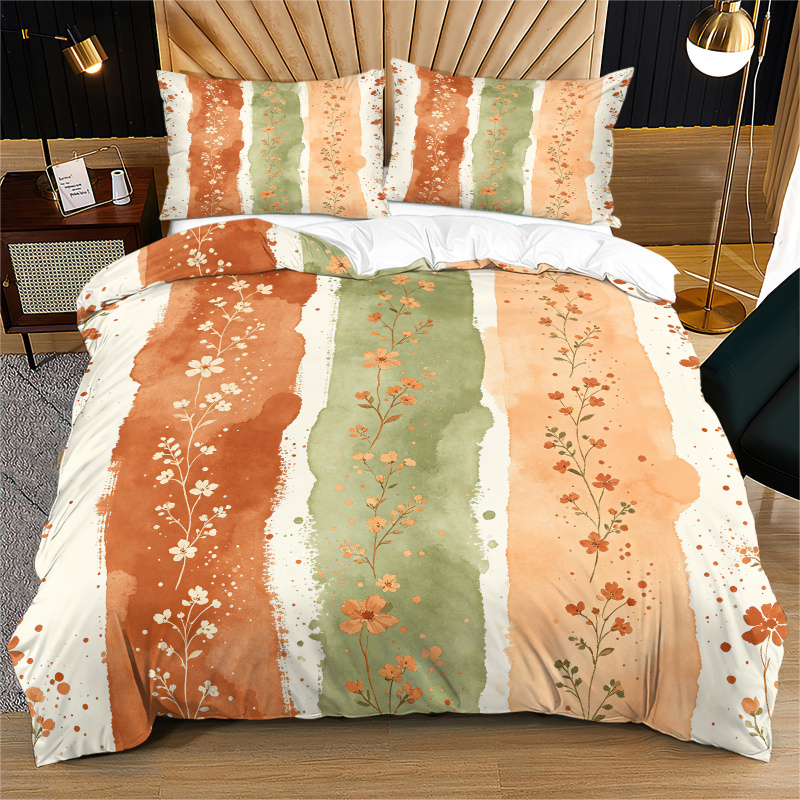 Duvet Cover Watercolor Striped - Aesthetic Floral Duvet Cover recension och pris