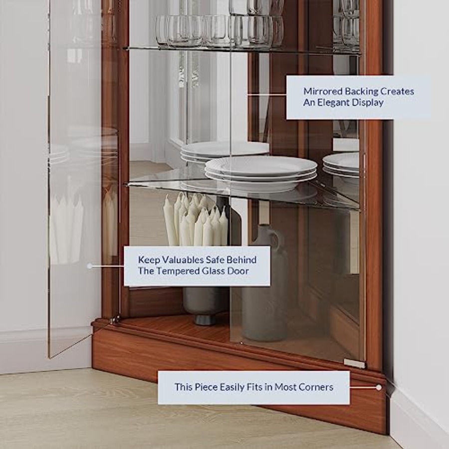 Lighted Corner Display Curio C - Lighting recension och pris