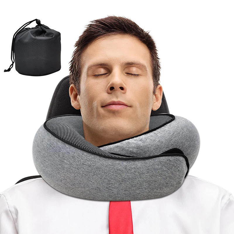 Travel Neck Pillow Memory Foam - Anti Snore Contour Pillow recension och pris