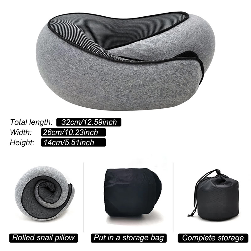 Travel Neck Pillow Memory Foam - Anti Snore Contour Pillow recension och pris