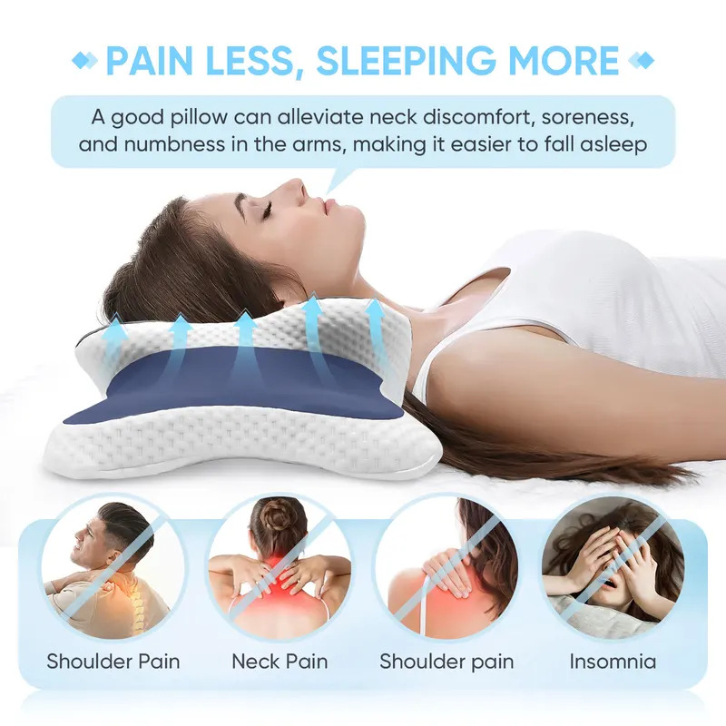 Memory Foam Pillow Cervical Pi - Memory Foam Orthopedic Pillow Neck Pain recension och pris