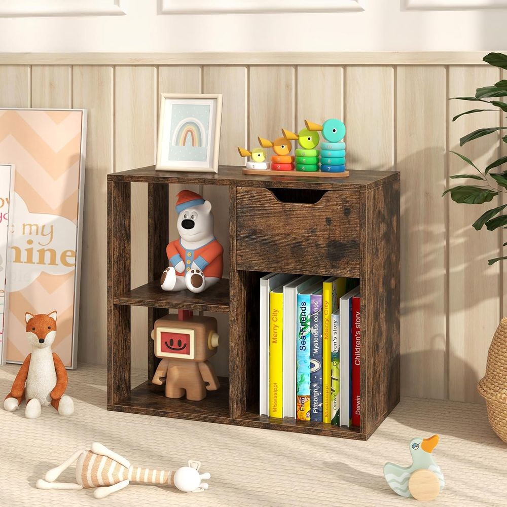 3-Tier Wooden Cube Bookshelf f - Storage & Organization recension och pris