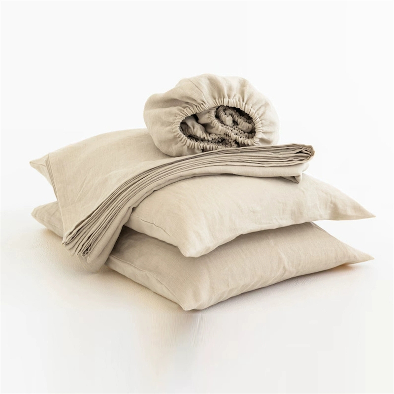 100% Linen Soft Bed Sheets, Qu - Fitted Bed Sheets Deep Pocket recension och pris