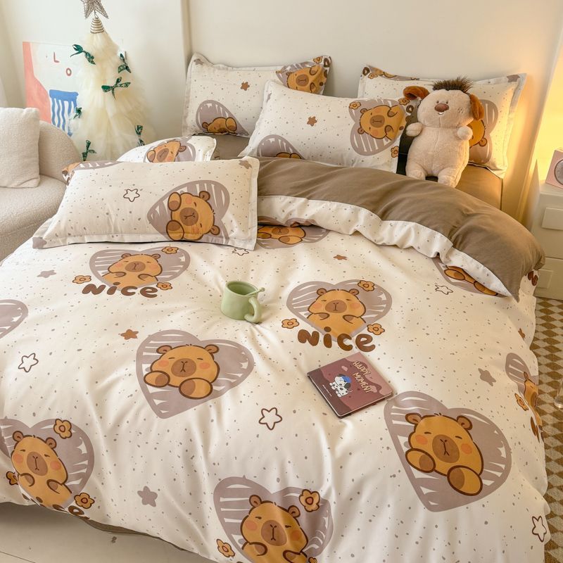 Ins Bear Duvet Cover Set with  - Duvet Cover Sets With Zipper recension och pris