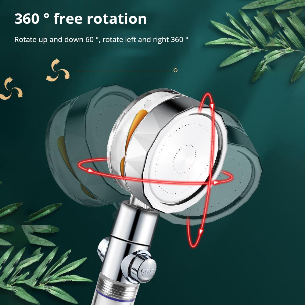 New Propeller Driven Shower He - High Pressure Shower Head Handheld recension och pris