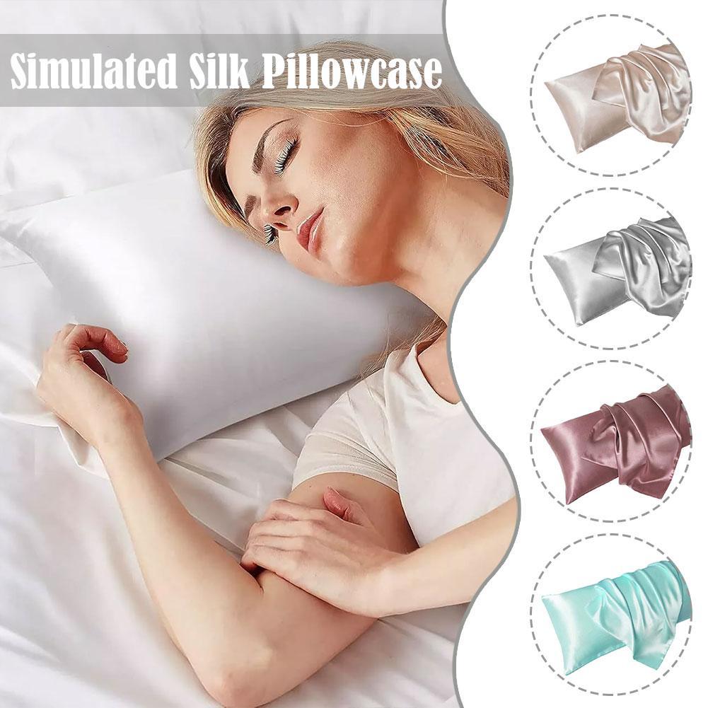 Luxury Satin Pillow Case For H - Satin Silk Pillowcase Hair Skin recension och pris
