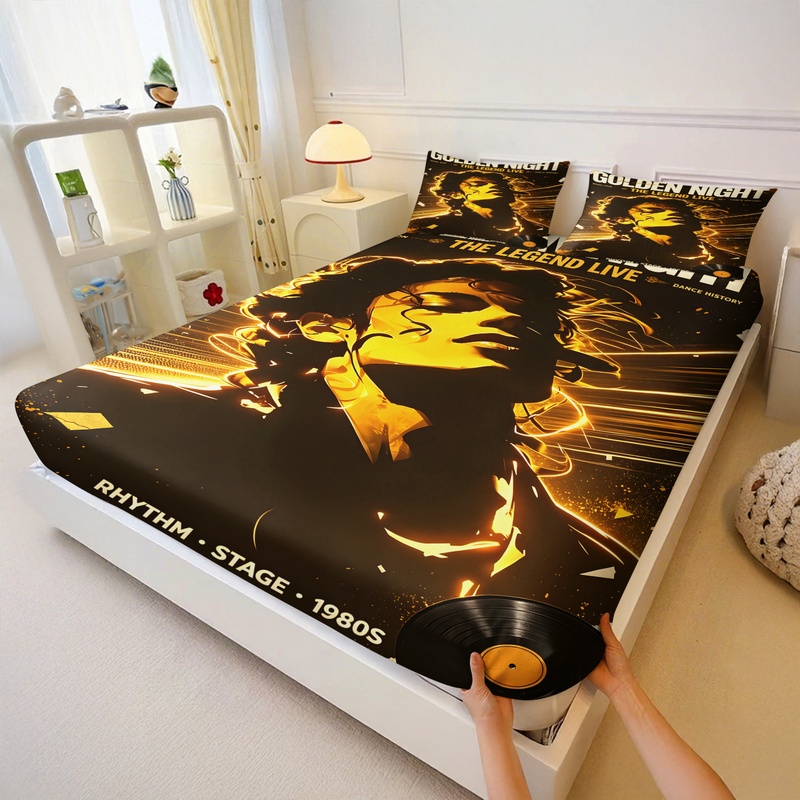Pop Icon Michael Jackson Fitte - Fitted Bed Sheets Deep Pocket recension och pris