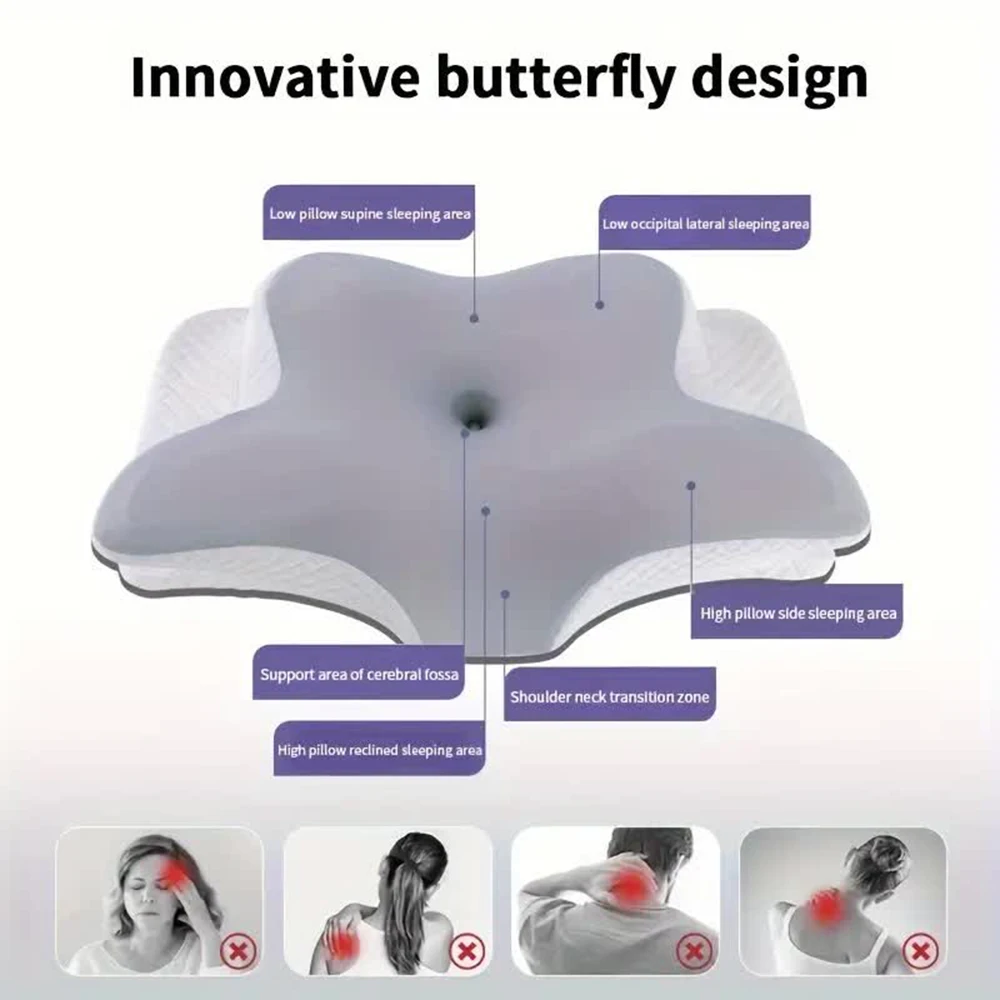 Memory Foam Pillows Butterfly  - Memory Foam Orthopedic Pillow Neck Pain recension och pris