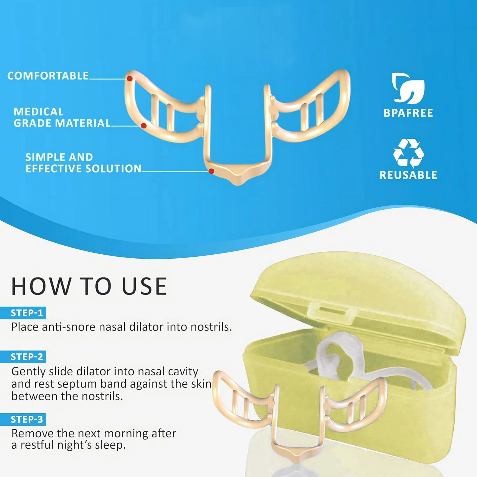 Anti Snore Nasal Dilator Stop  - Anti Snore Contour Pillow recension och pris