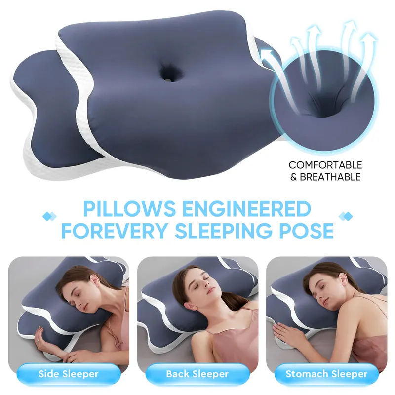 Memory Foam Pillow Cervical Pi - Memory Foam Orthopedic Pillow Neck Pain recension och pris