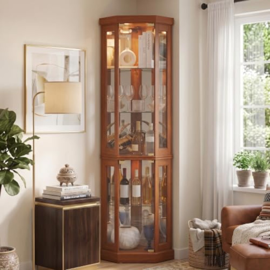Corner curio cabinet for livin - Storage & Organization recension och pris