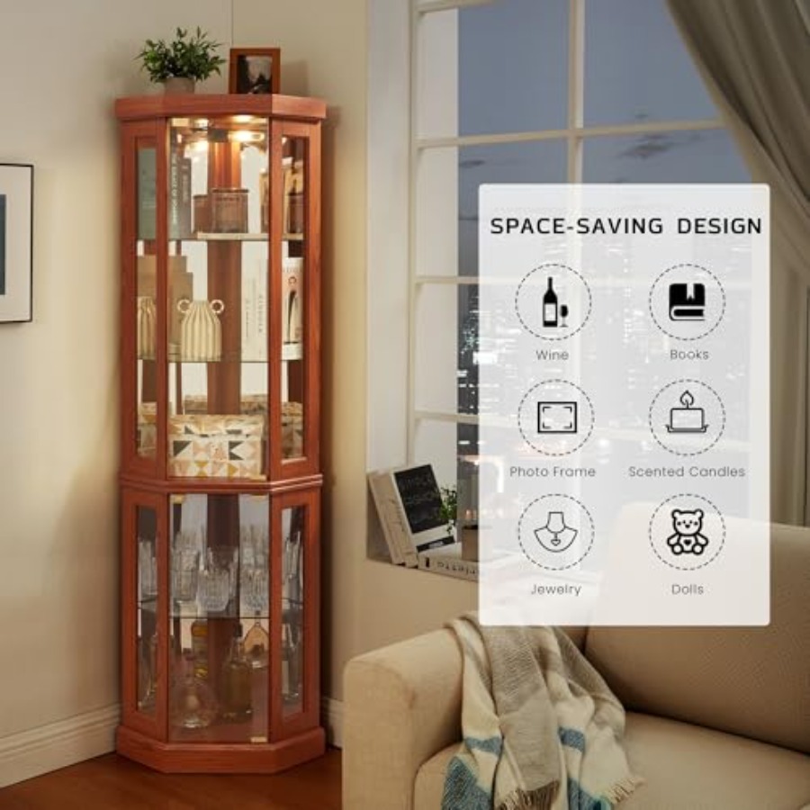 Corner curio cabinet for livin - Storage & Organization recension och pris