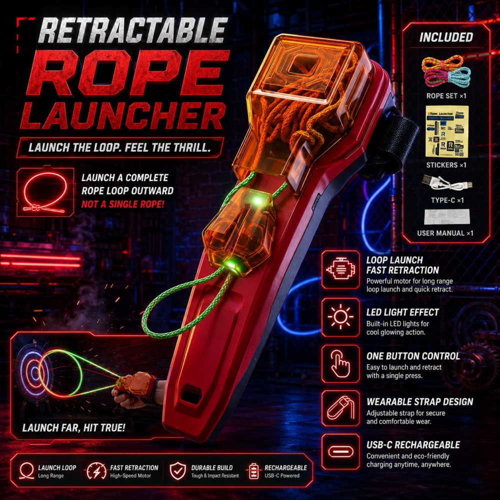 Rope Launcher Spider Web Shoot - Lighting recension och pris