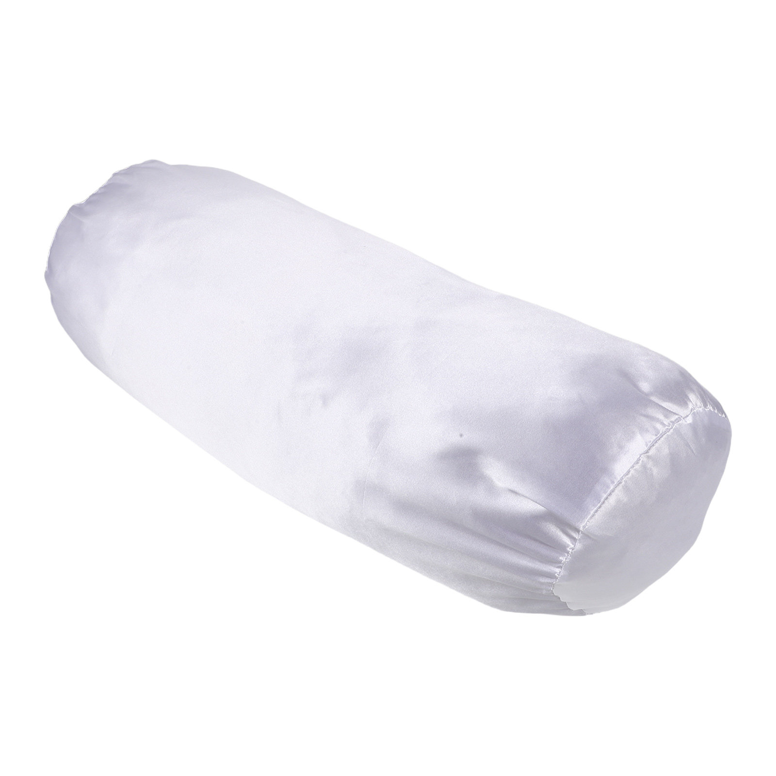 White Satin Neck Roll Pillow C - Satin Silk Pillowcase Hair Skin recension och pris