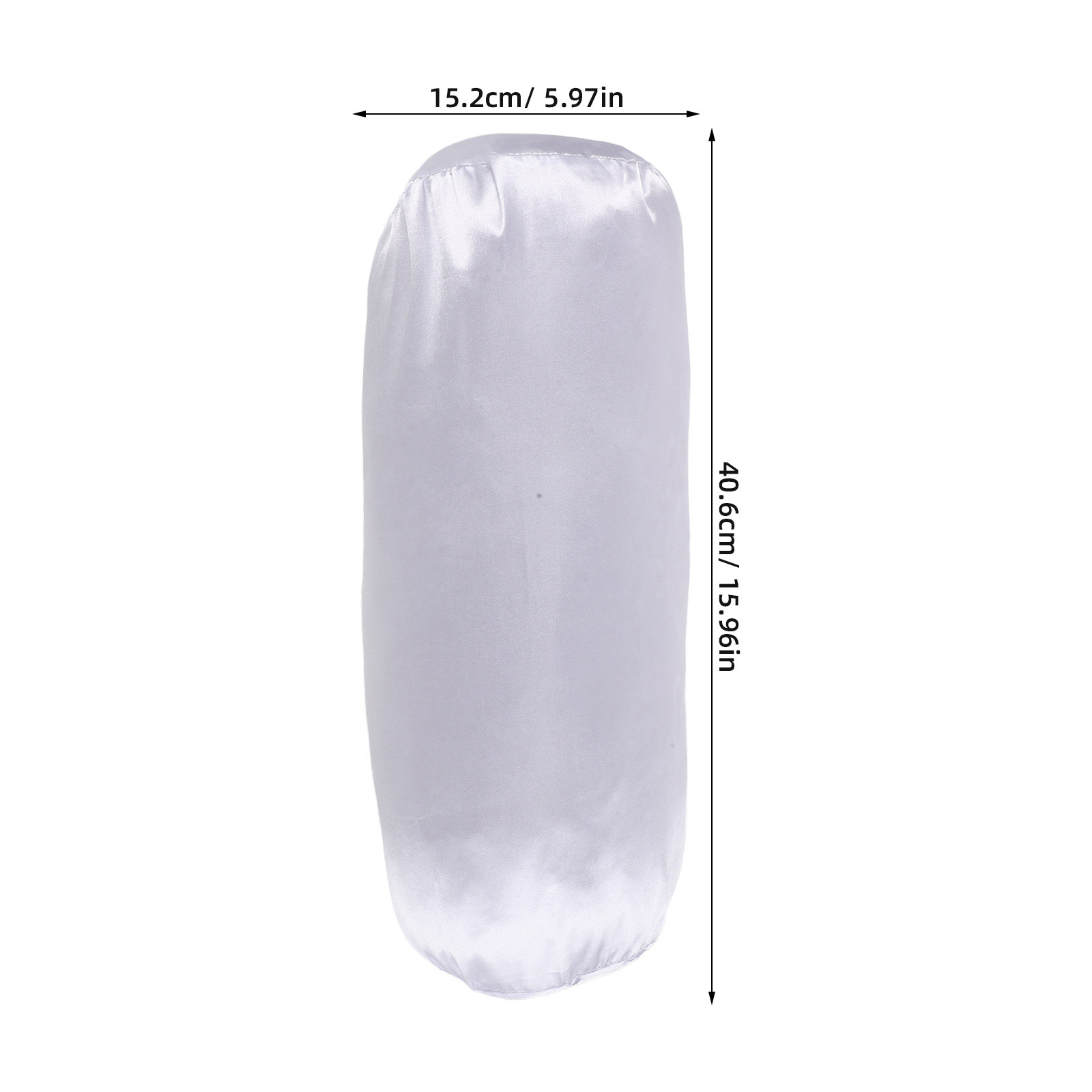 White Satin Neck Roll Pillow C - Satin Silk Pillowcase Hair Skin recension och pris