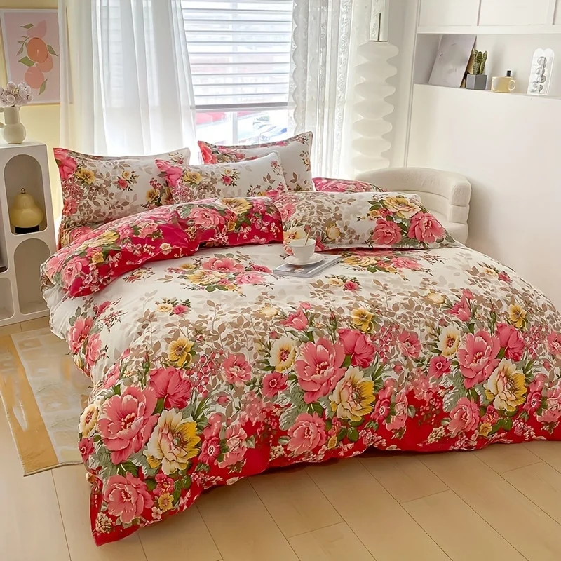 Floral Duvet Cover Set with Zi - Duvet Cover Sets With Zipper recension och pris
