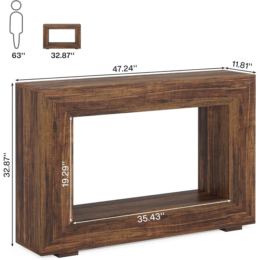 47 Inch Farmhouse Console Tabl - Storage & Organization recension och pris