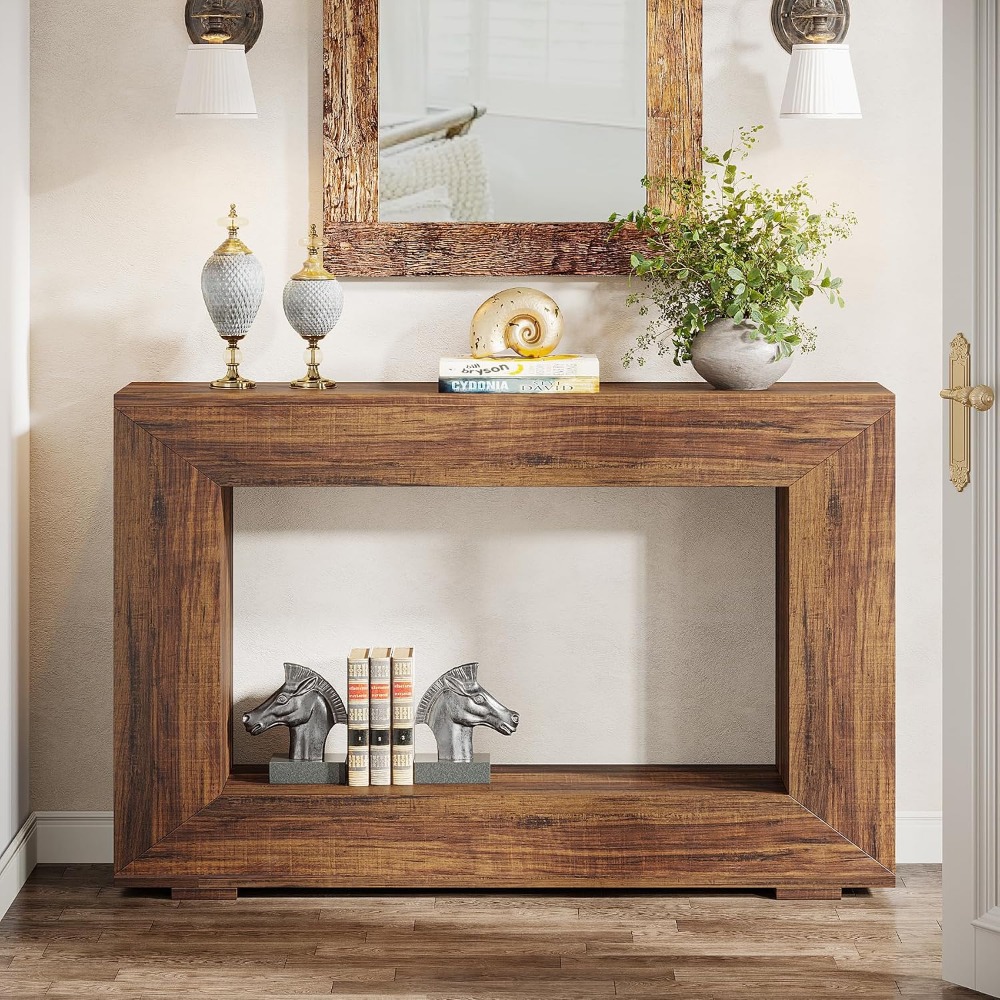 47 Inch Farmhouse Console Tabl - Storage & Organization recension och pris