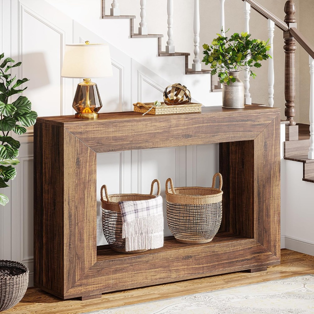 47 Inch Farmhouse Console Tabl - Storage & Organization recension och pris