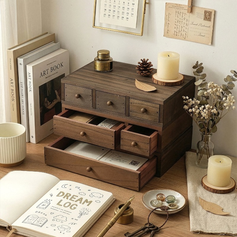 Wooden Desktop Storage Box Mon - Storage & Organization recension och pris